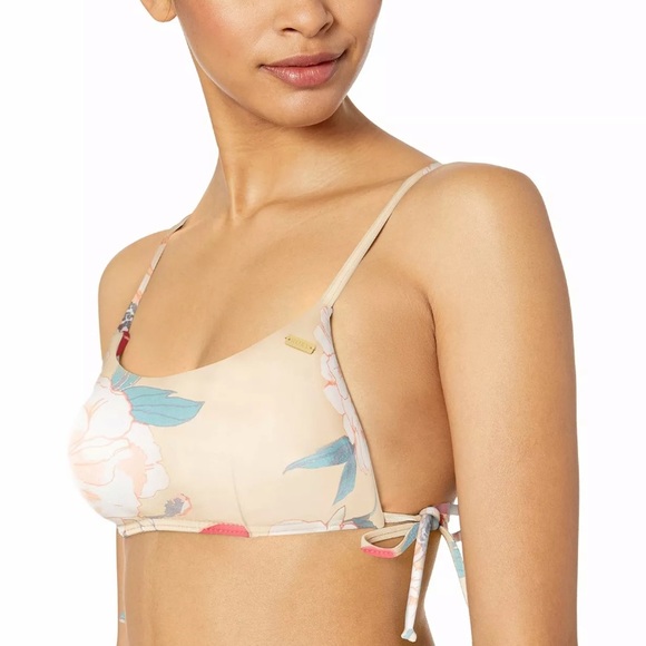Roxy Yellow Floral Bikini Top Large - Picture 5 of 10